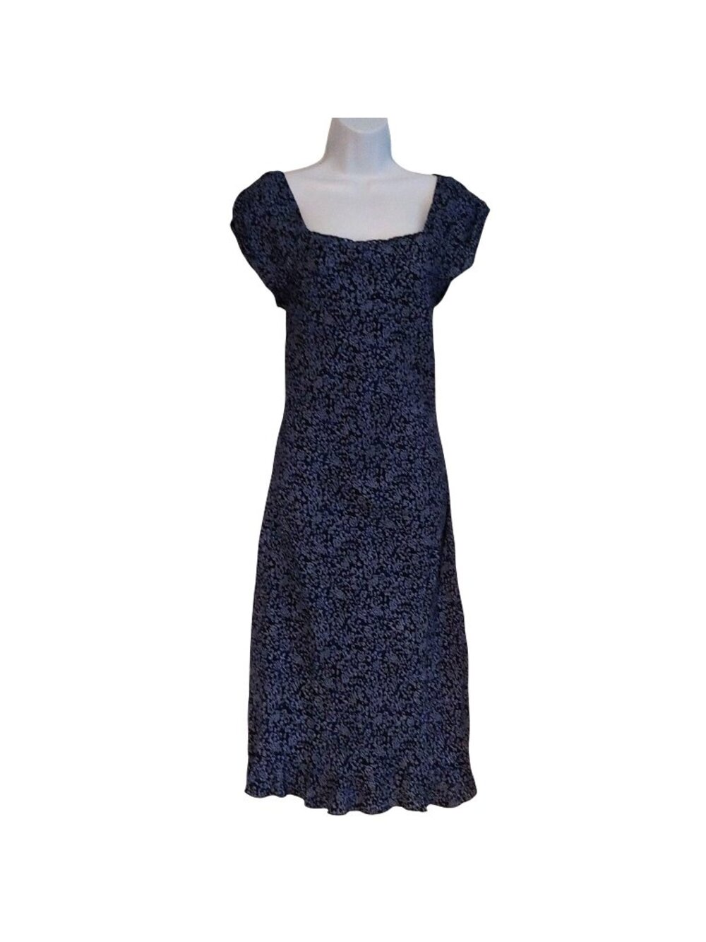 Rampage Blue Floral Dress Lace Trim Y2K Boho Romantic Grunge 90's 5
